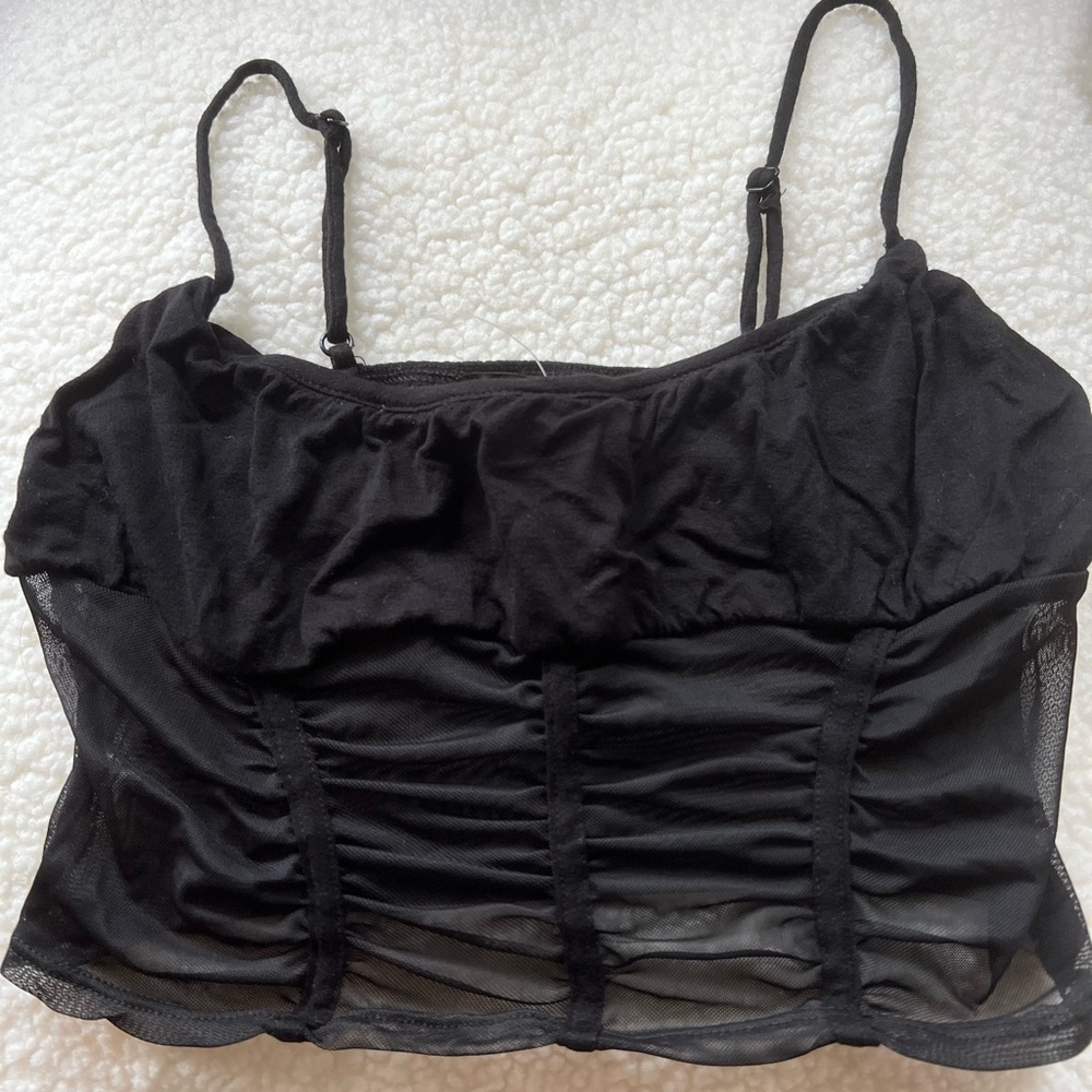 Mesh cropped top